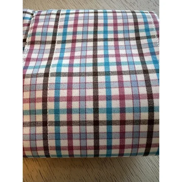 Peter Millar Pink Blue Plaid Summer Comfort Button Down‎ Shirt Size Medium - Picture 12 of 14